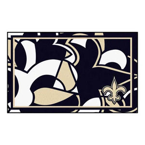 New Orleans Saints X-Fit 4x6 Plush Rug  NFL Area Rug - Fan Rugs