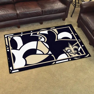 New Orleans Saints X-Fit 4x6 Plush Rug  NFL Area Rug - Fan Rugs