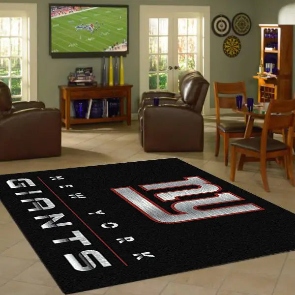 New York Giants Chrome Area Rug  NFL Area Rug - Fan Rugs