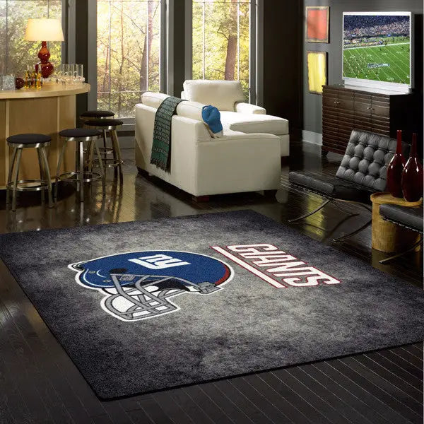 New York Giants NFL Team Distressed Rug  NFL Area Rug - Fan Rugs