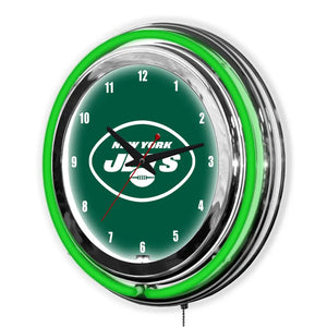 New York Jets 14in Neon Clock - neon clock