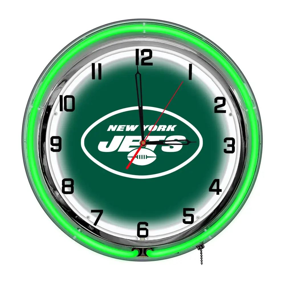New York Jets 18in Neon Clock - neon clock