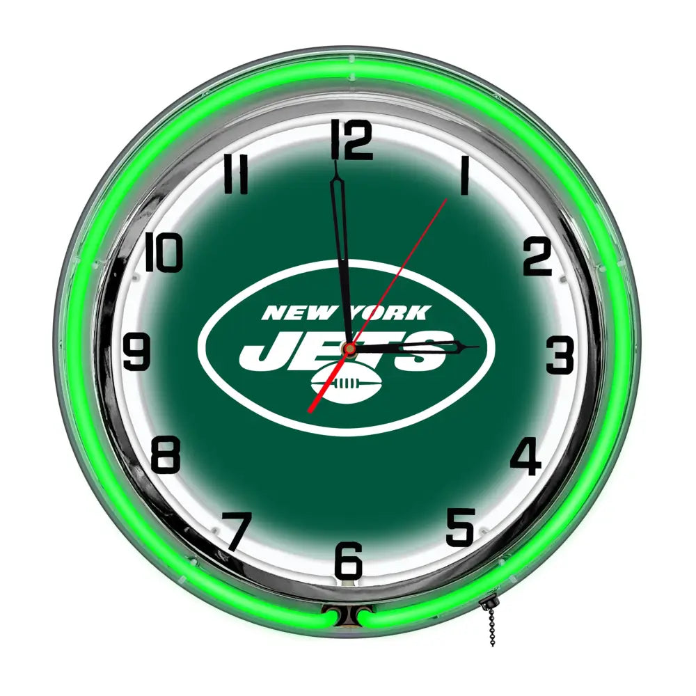 New York Jets 18in Neon Clock - neon clock