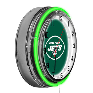 New York Jets 18in Neon Clock - neon clock