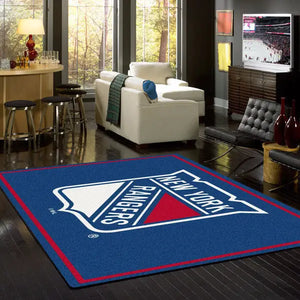 New York Rangers NHL Team Spirit Rug  NHL Area Rug - Fan Rugs