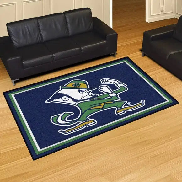 Norte Dame Mascot Plush Rug  College Area Rug - Fan Rugs