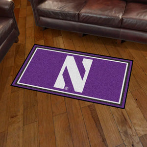 Northwestern University Plush Rug  College Area Rug - Fan Rugs