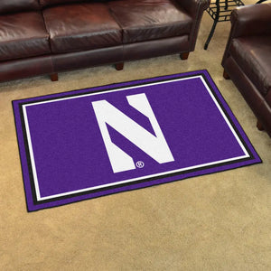 Northwestern University Plush Rug  College Area Rug - Fan Rugs