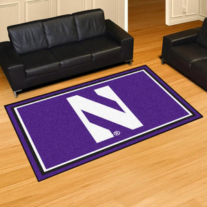 Northwestern University Plush Rug  College Area Rug - Fan Rugs