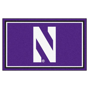 Northwestern University Plush Rug  College Area Rug - Fan Rugs