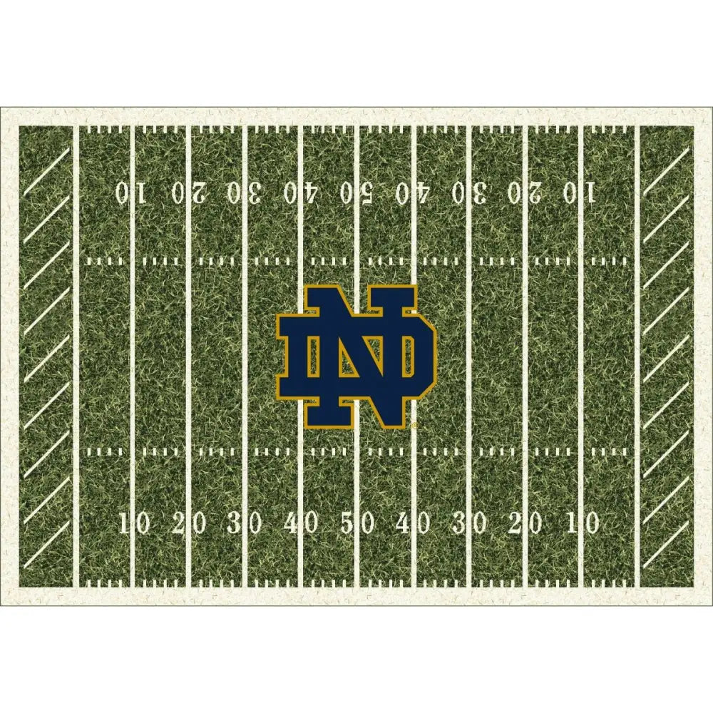 Notre Dame University Football Field Rug - College Area Rug