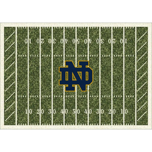 Notre Dame University Football Field Rug - College Area Rug