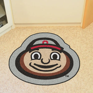 Ohio State University ’Brutus’ Mascot Mat - 34.3’’ x 30’’ - College Mascot Matt