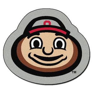 Ohio State University ’Brutus’ Mascot Mat - 34.3’’ x 30’’ - College Mascot Matt