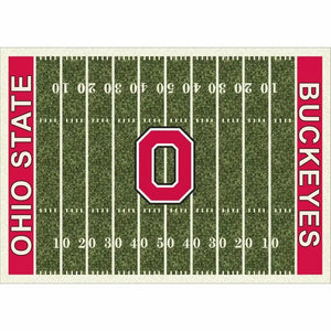 Ohio State University Football Field Rug - College Area Rug