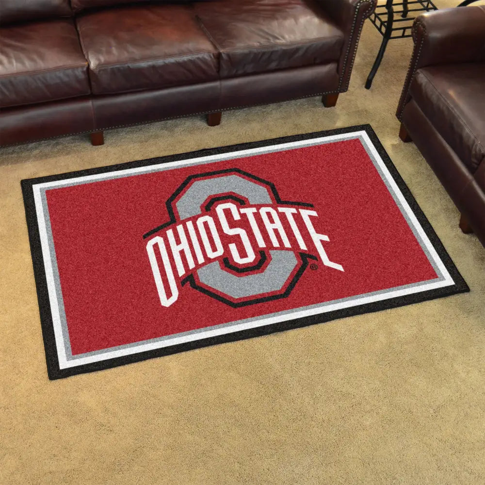 Ohio State University Plush Rug  College Area Rug - Fan Rugs