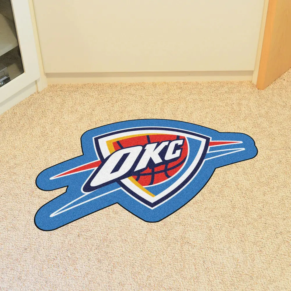 Oklahoma City Thunder Mascot Mat - 36’’ x 22.3’’ - NBA Mascot Mat