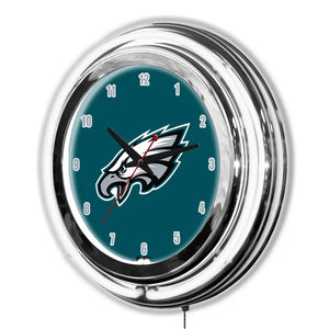 Philadelphia Eagles 14in Neon Clock - neon clock