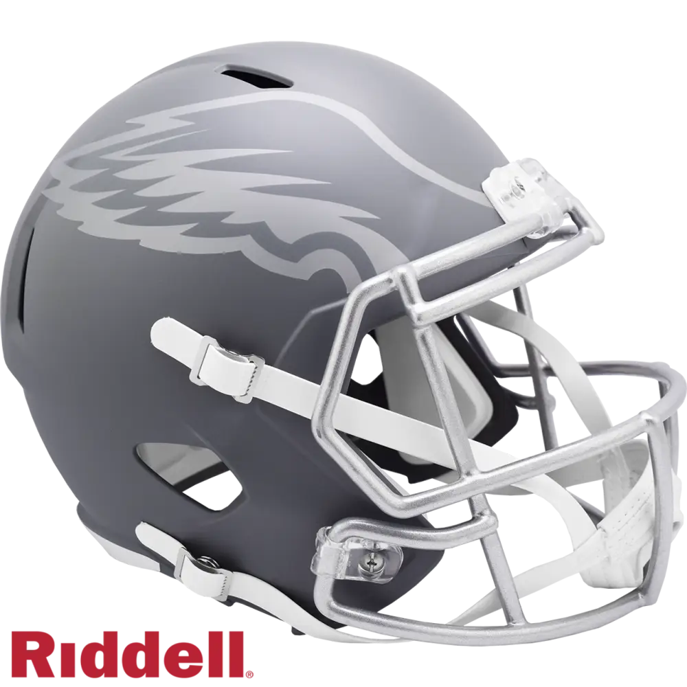 Philadelphia Eagles Helmet Riddell Replica Full Size Speed Style Slate Alternate - Teams