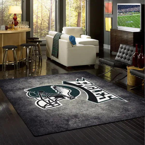 Philadelphia Eagles NFL Team Distressed Rug  NFL Area Rug - Fan Rugs