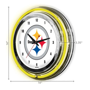 Pittsburg Steelers 14in Neon Clock - neon clock