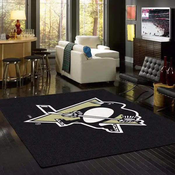 Pittsburgh Penguins NHL Team Spirit Rug  NHL Area Rug - Fan Rugs