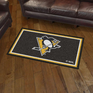 Pittsburgh Penguins Plush Rug - 3’x5’ (36’’x 60’’) - NHL Area Rug