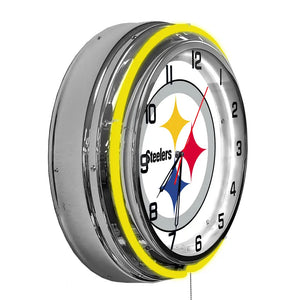 Pittsburgh Steelers 18in Neon Clock - neon clock