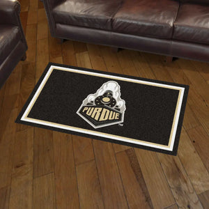 Purdue University Train Logo Plush Rug  College Area Rug - Fan Rugs