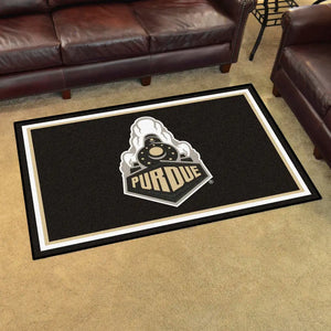 Purdue University Train Logo Plush Rug  College Area Rug - Fan Rugs