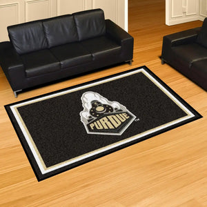 Purdue University Train Logo Plush Rug  College Area Rug - Fan Rugs