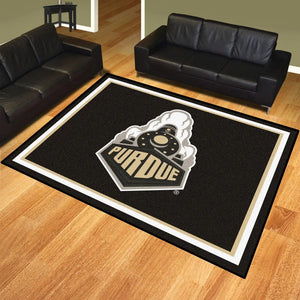 Purdue University Train Logo Plush Rug  College Area Rug - Fan Rugs