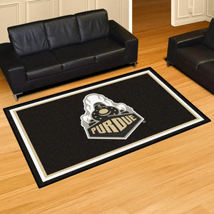 Purdue University Train Logo Plush Rug  College Area Rug - Fan Rugs