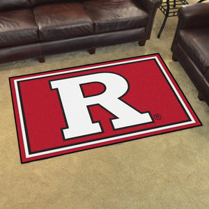 Rutgers University Plush Rug  College Area Rug - Fan Rugs