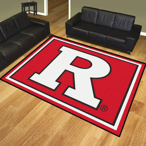 Rutgers University Plush Rug  College Area Rug - Fan Rugs