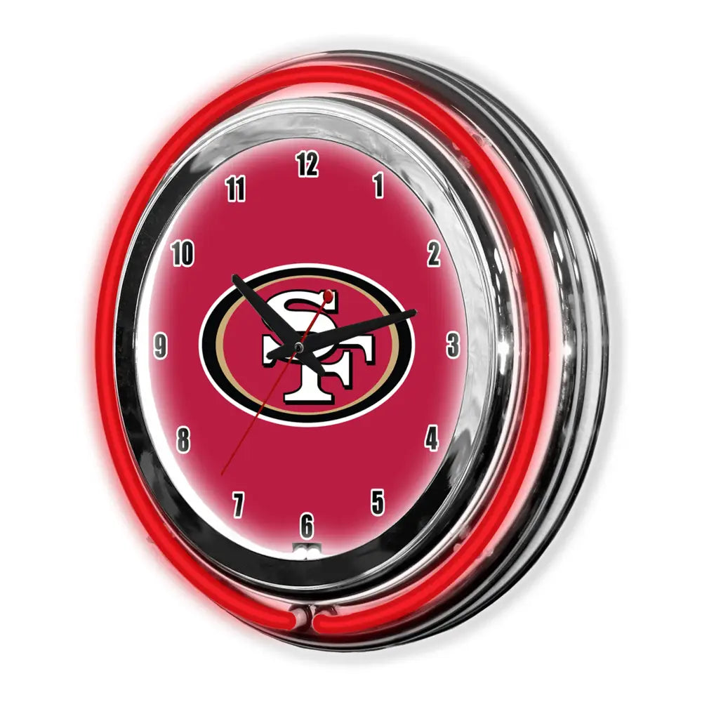 San Francisco 49ers 14in Neon Clock - neon clock