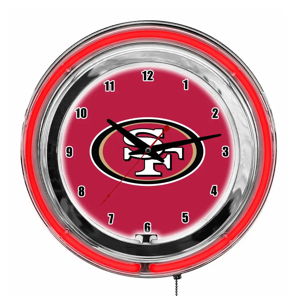 San Francisco 49ers 14in Neon Clock - neon clock