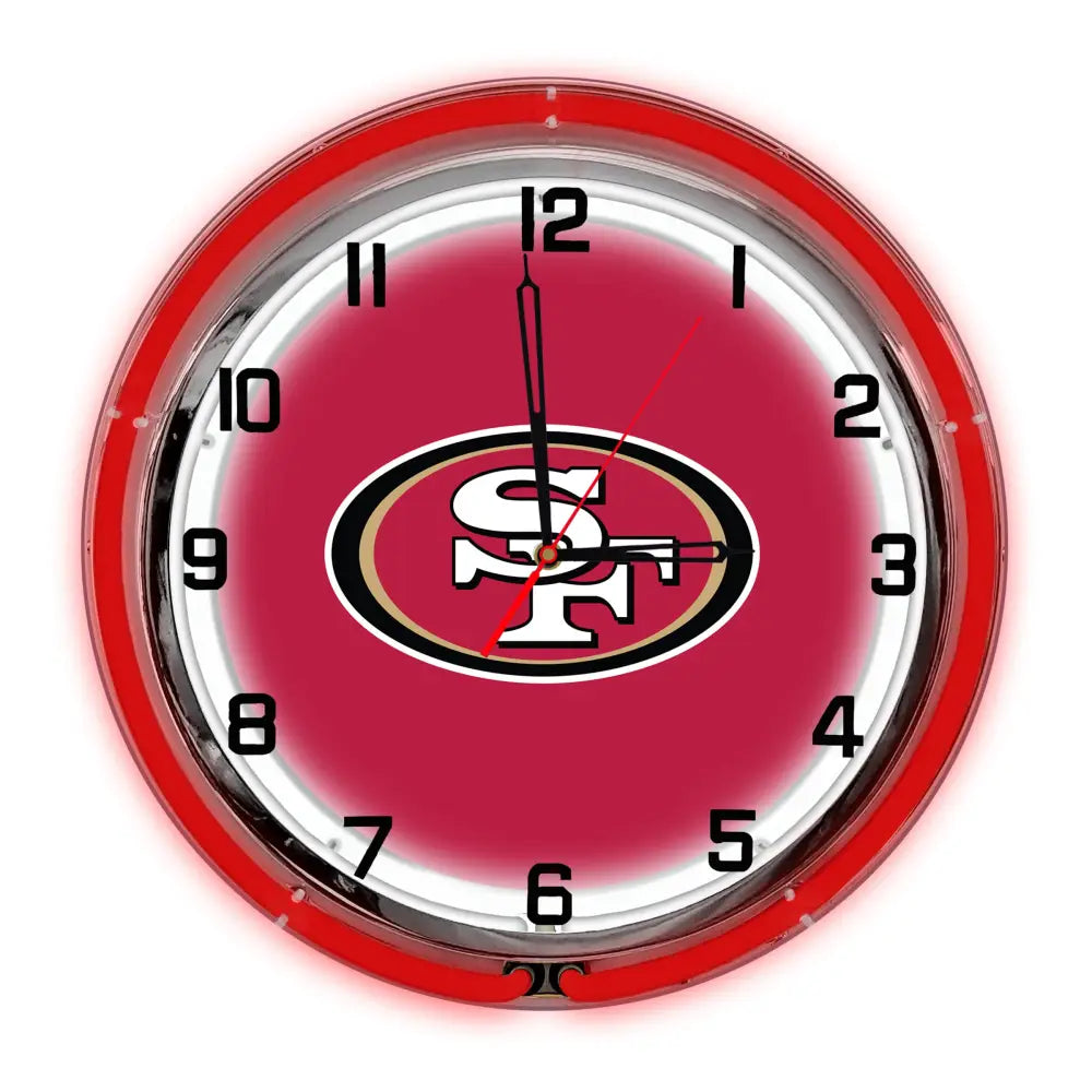 San Francisco 49ers 18in Neon Clock - neon clock