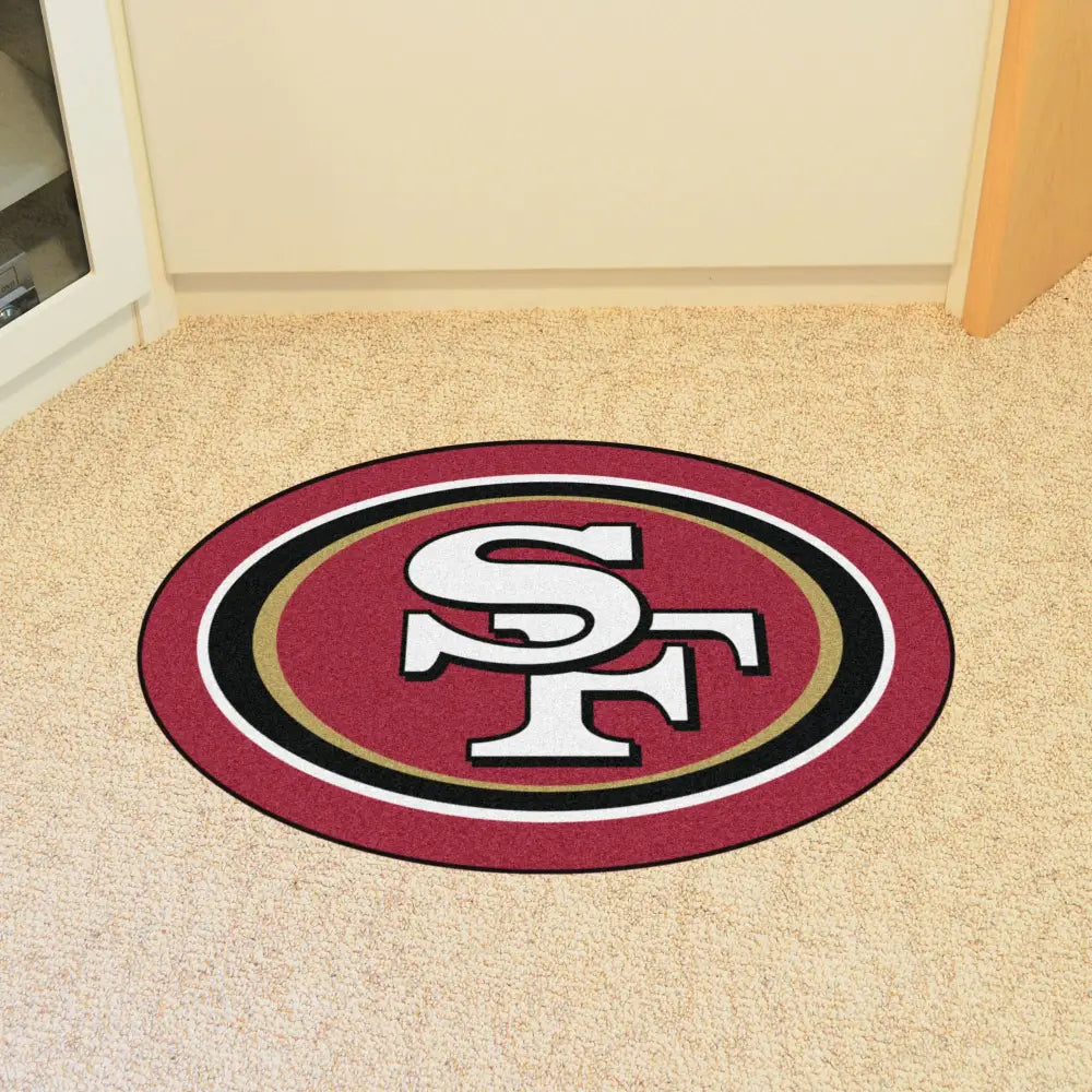 San Francisco 49ers Mascot Mat - 36’’ x 22.75’’ - NFL Mascot Mat