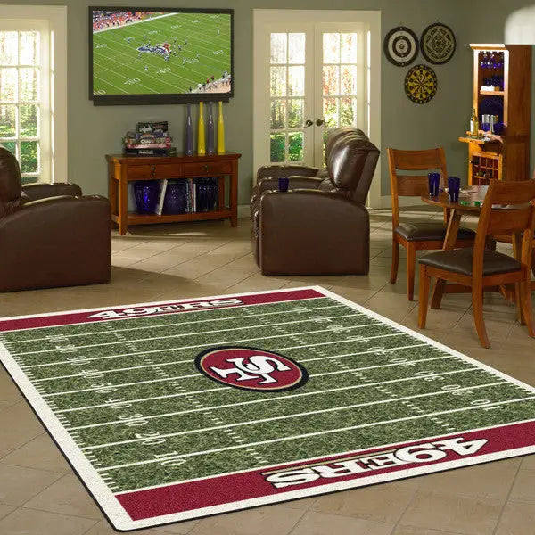 San Francisco 49ers NFL Football Field Rug  NFL Area Rug - Fan Rugs