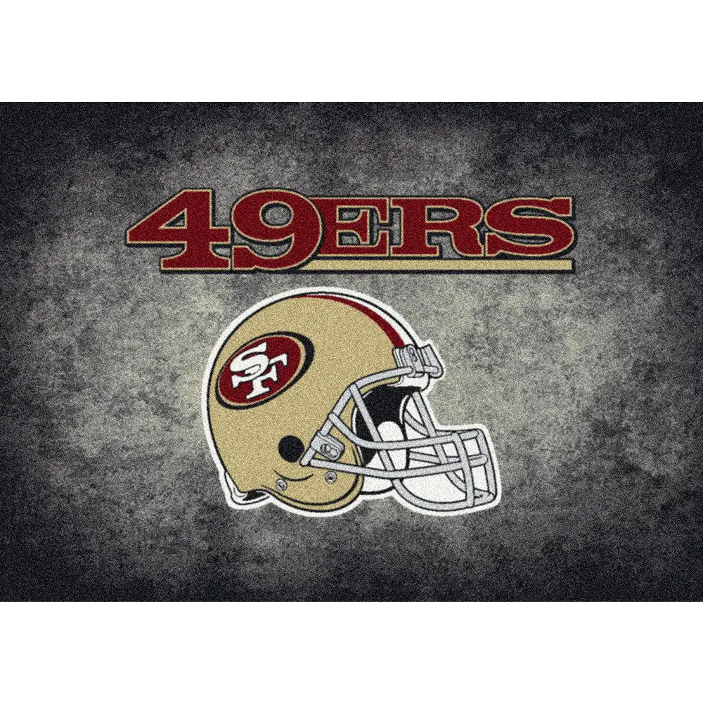 San Francisco 49ers NFL Team Distressed Rug  NFL Area Rug - Fan Rugs