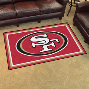 San Francisco 49ers Plush Rug  NFL Area Rug - Fan Rugs