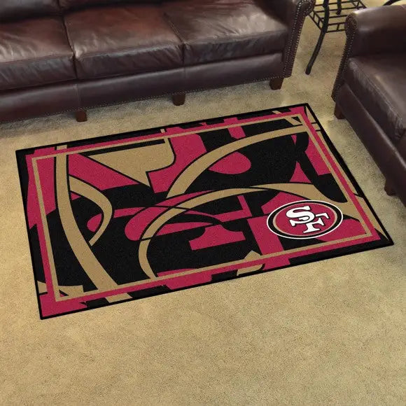San Francisco 49ers NFL Football Field Rug - Fan Rugs