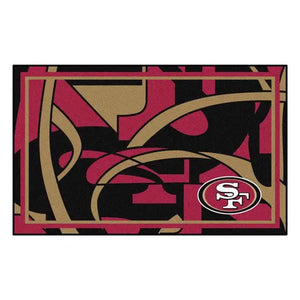 San Francisco 49ers X-Fit 4x6 Plush Rug  NFL Area Rug - Fan Rugs