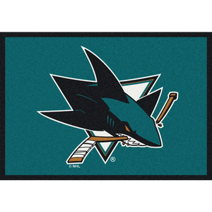 San Jose Sharks NHL Team Spirit Rug  NHL Area Rug - Fan Rugs