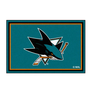 San Jose Sharks Plush Rug - NHL Area Rug