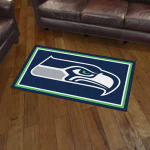 Seattle Seahawks Plush Rug - 3’ x 5’ (36’’x 60’’) - NFL Area Rug