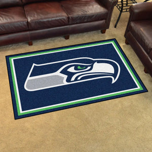 Seattle Seahawks Plush Rug - 4’ x 6’ (44’’x71’’) - NFL Area Rug