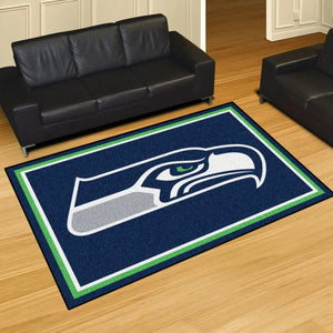 Seattle Seahawks Plush Rug - 5’ x 8’ (59.5’’x88’’) - NFL Area Rug