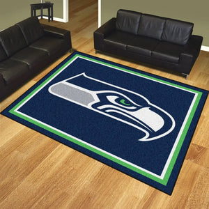 Seattle Seahawks Plush Rug - 8’ x 10’ (87’’x117’’) - NFL Area Rug